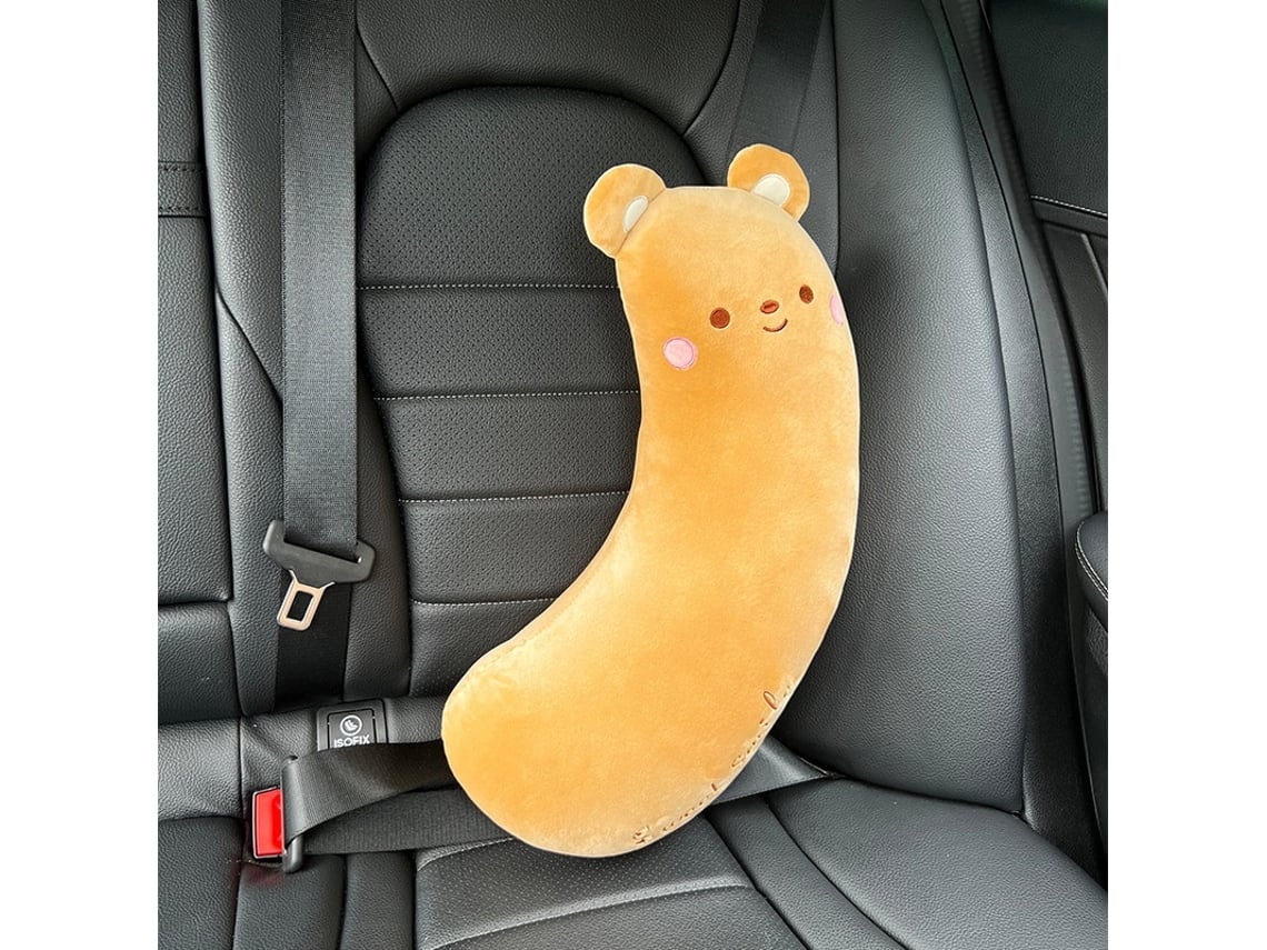 Protetor Acolchoado Para Cinto De Segurança, Em Pelúcia, Urso Castanho, Elysve