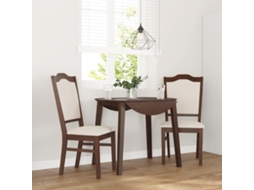Vidaxl Cadeiras De Jantar Com Almofadões 2 Pcs Madeira Maciça Castanho