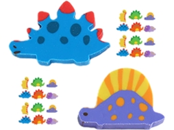 Pacote com 120 Borrachas Decorativas de Dinossauro para Estudantes, para Material Escolar CHABERLU