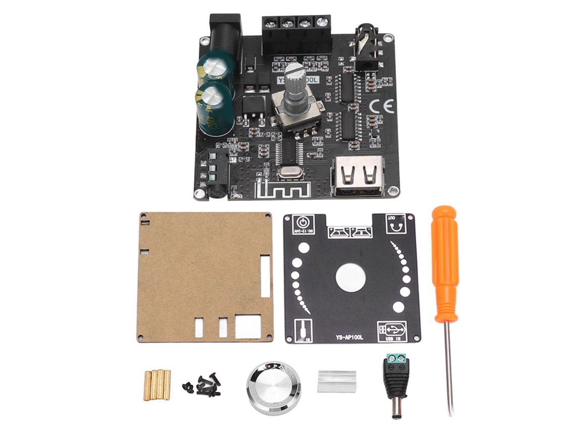 Módulo Amplificador Estéreo Bluetooth Digital Com Controle App Placa De Potência Para Casa
