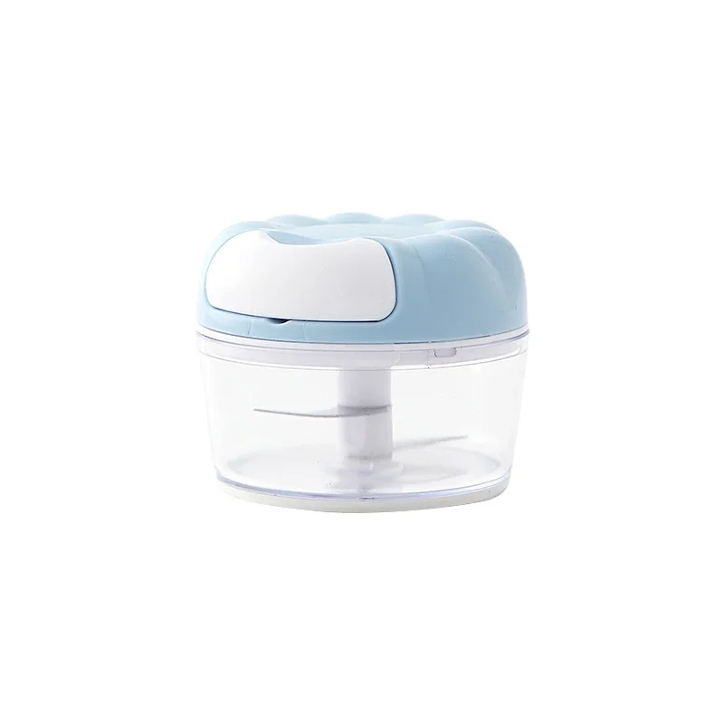 Mini Espremedor de Alho Manual, Moedor Multifuncional de Legumes e Carnes, Feito de Aço Inoxidável Pp MDUG (azul)