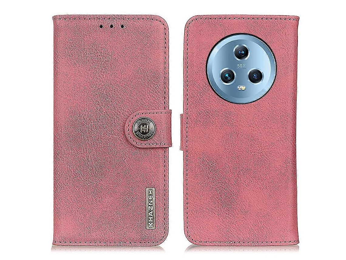 Capa Para Celular Honor Magic5 Com Textura De Couro Bovino