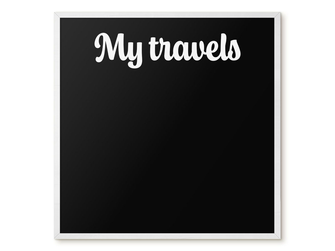 Magnetic Board My Travels For The Living Room Espelharte (50x50 Cm)