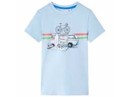 T-shirt Para Criança Azul-claro 116