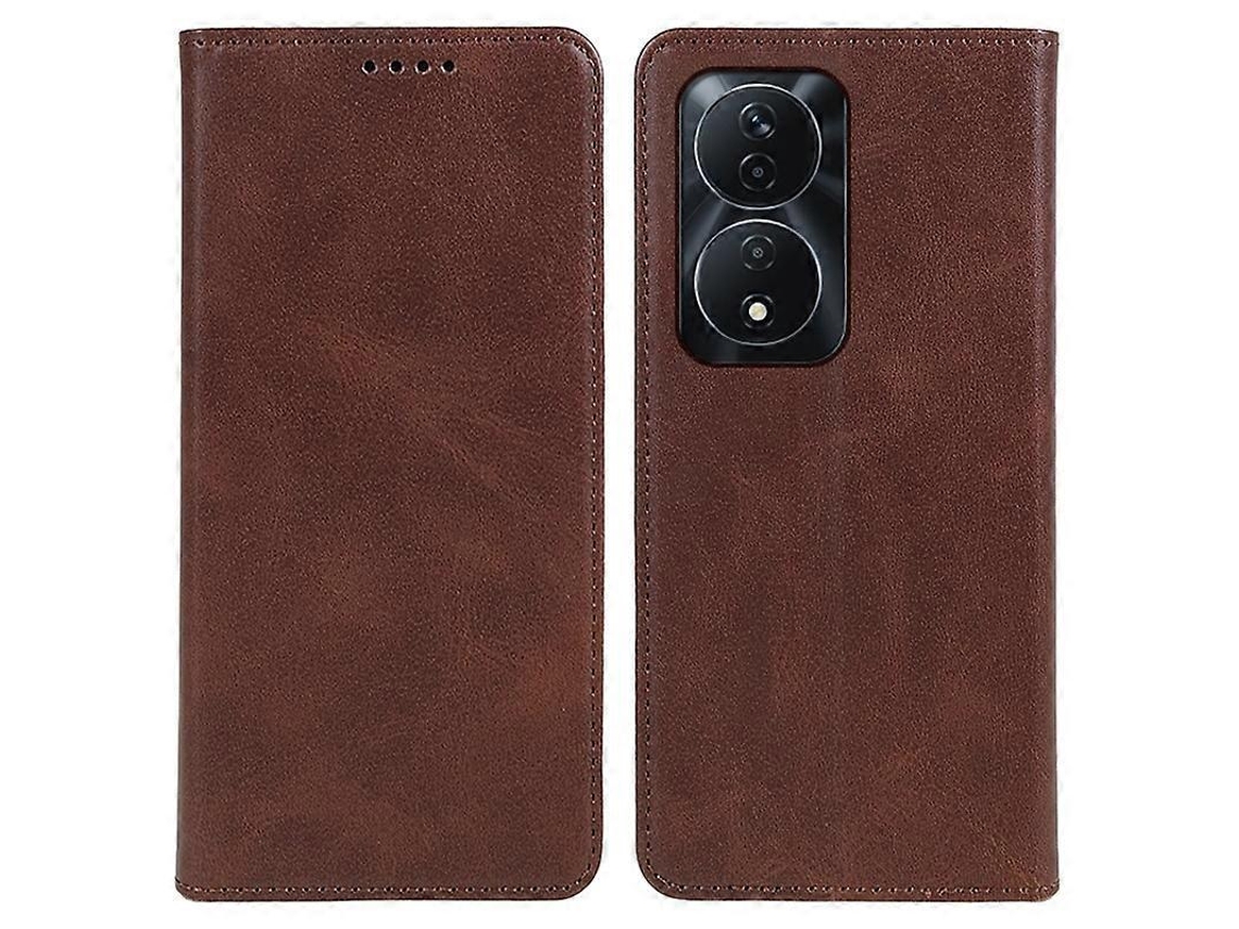 Capa De Couro Com Textura De Bezerro E Fecho Magnético Para Honor 90 Smart/x7b 4g