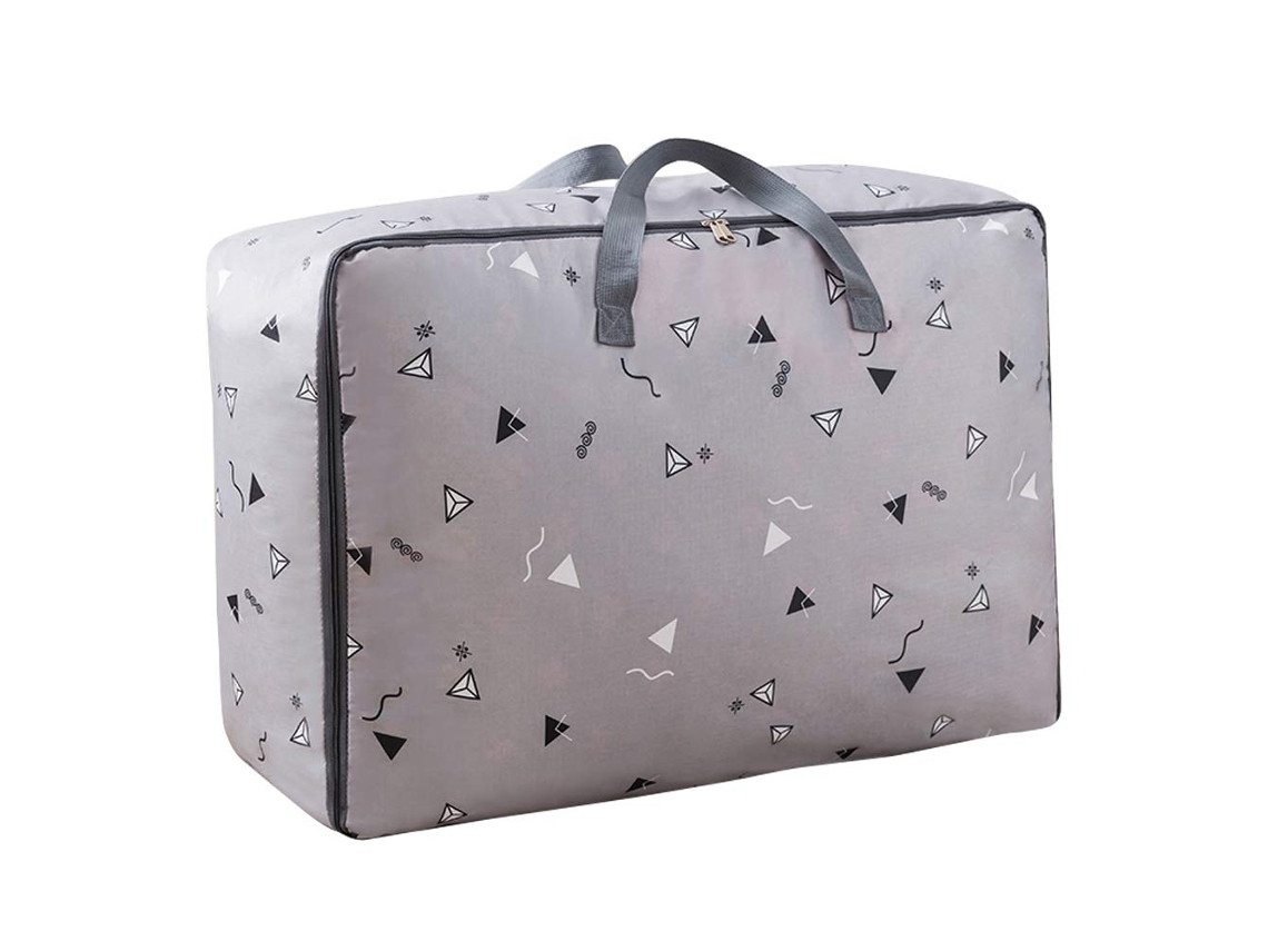 Saco Para Guardar Roupa De Cama, Dobrável, Para Mudanças, Perfeito Para Organizar Edredons, Travesseiros E Cobertores Azul Escuro E Cinza