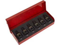 Jogo De Bits De Soquete Estrela Trx De Impacto Ak5607 Com Encaixe Quadrado De 6 1/2".