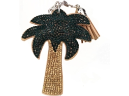 Chaveiro Decoração Elegante Ornamento De Bolsa Para Mulher Coqueiro Com Glitter E Pompon Em Tecido Presente