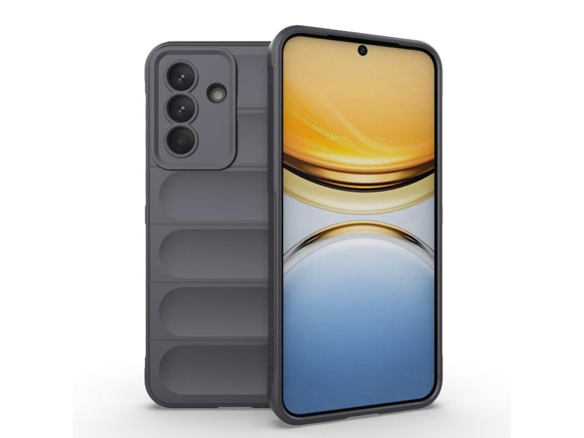 Capa Halinuia Para Samsung Galaxy A37 5g Magic Shield Tpu Flanela Cinzento Escuro (proteção Integral, Interior Em Flanela)