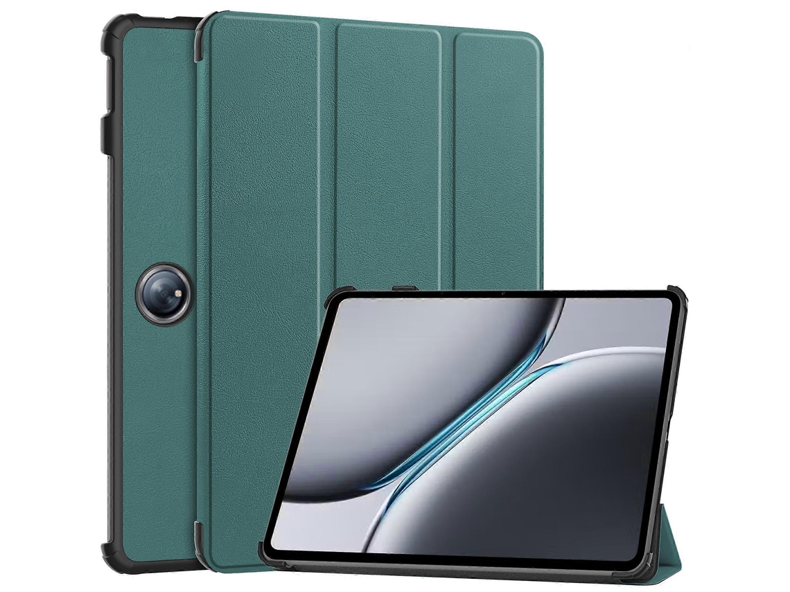 Capa Protetora Em Couro Pu Com Suporte E Ativação Automática Para Oneplus Pad 2, Verde Elysve