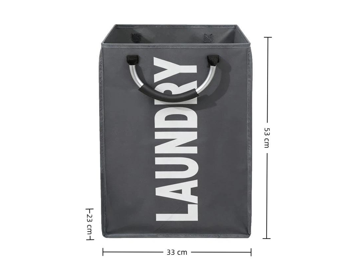 Cesto De Roupa Dobrável E Impermeável Com 1/2/3 Compartimentos Para Separação De Roupas, Para Organizar E Guardar Roupa Suja De Forma Prática