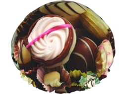 Touca De Banho Com Estampa Chocolate – Reutilizável, Dupla Camada, Item Essencial Para Viagens, Ideal Para Hotéis