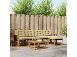 Vidaxl Conjunto De Sofás Para Exterior 6 Unid. Natural E Bege