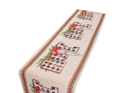 Caminho de Mesa Natal com Estampa de Bandeira, Resistente, LAXISCREED