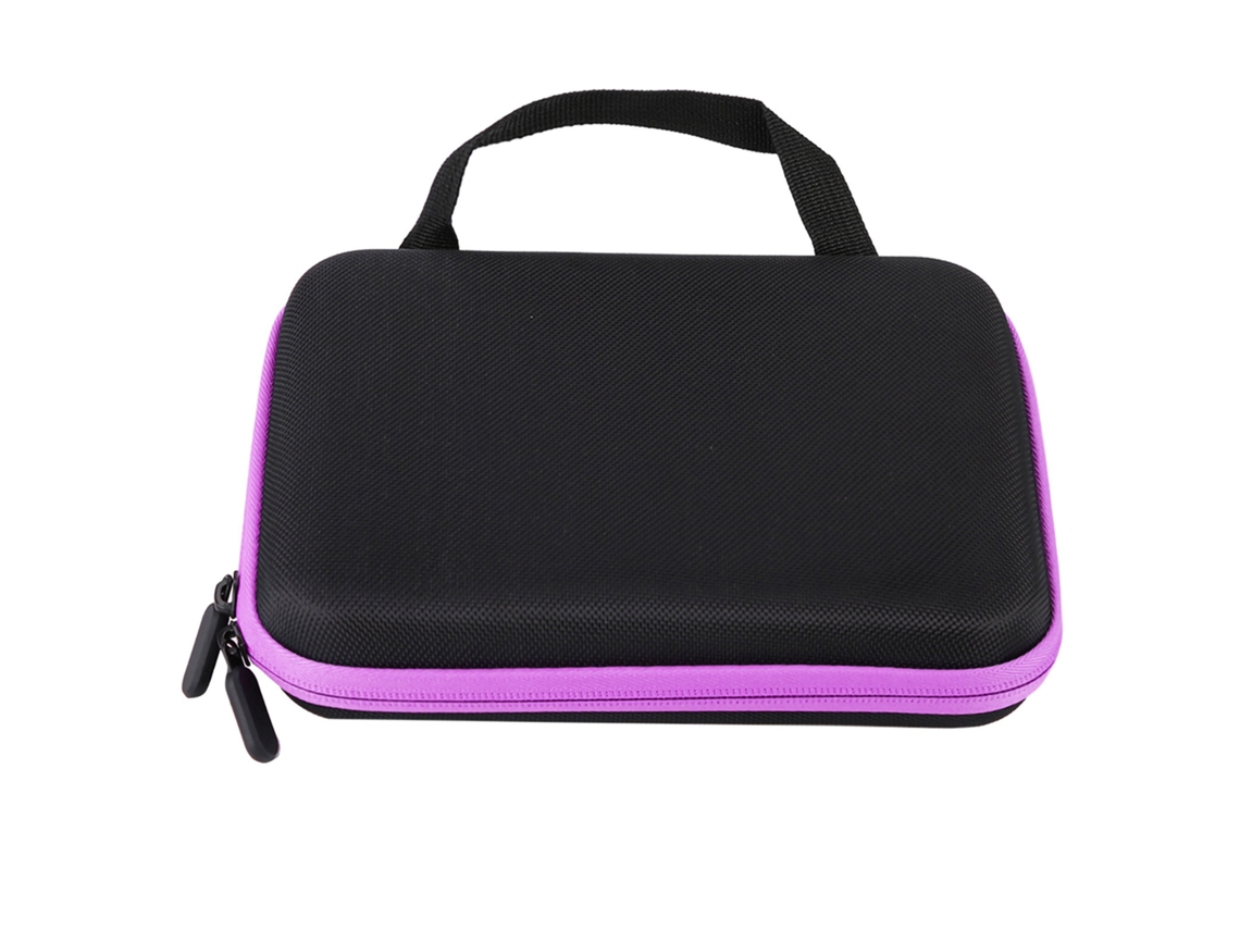 Bolsa de Armazenamento Portátil para Óleos Essenciais Aromaterapia com 63 Compartimentos Roxo S/MARCA