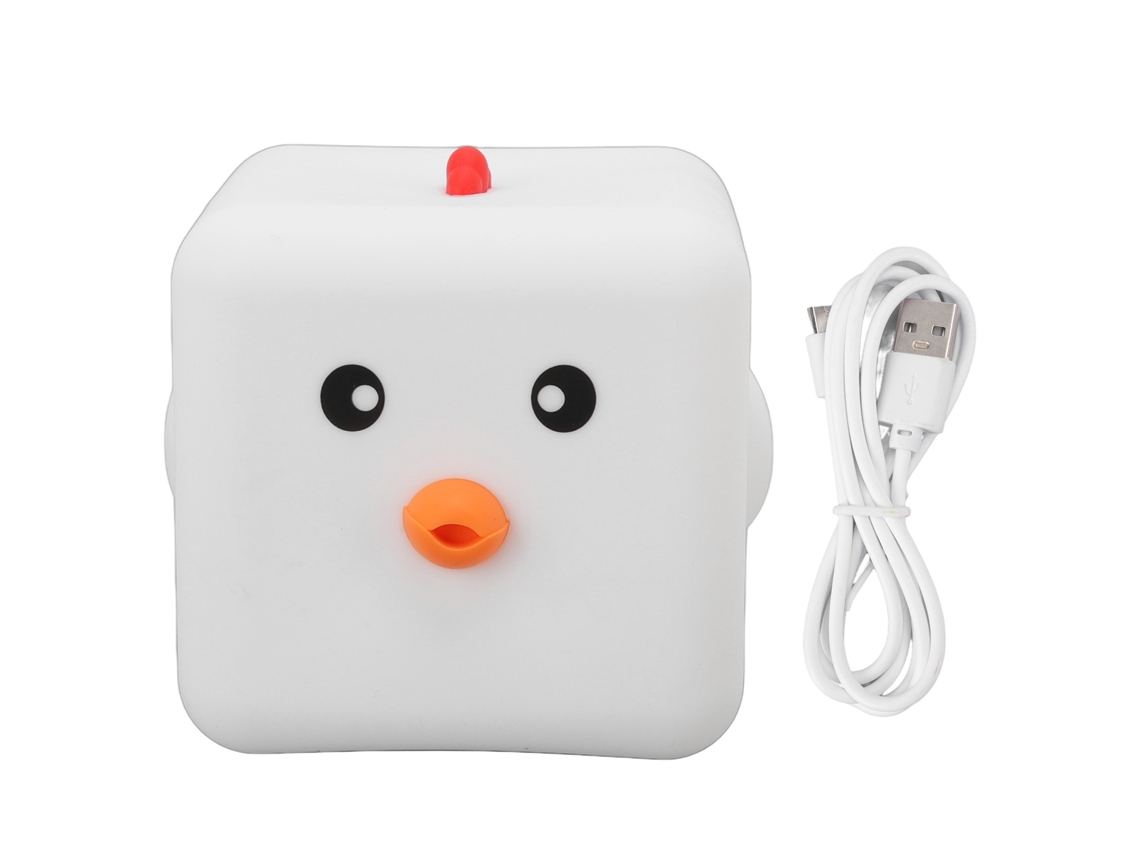 2026 luz Noturna Cúbica Led com Sensor Táctil para Amamentação e Auxílio no Sono de Crianças, Recarregável Via Usb, Pintinho Colorido