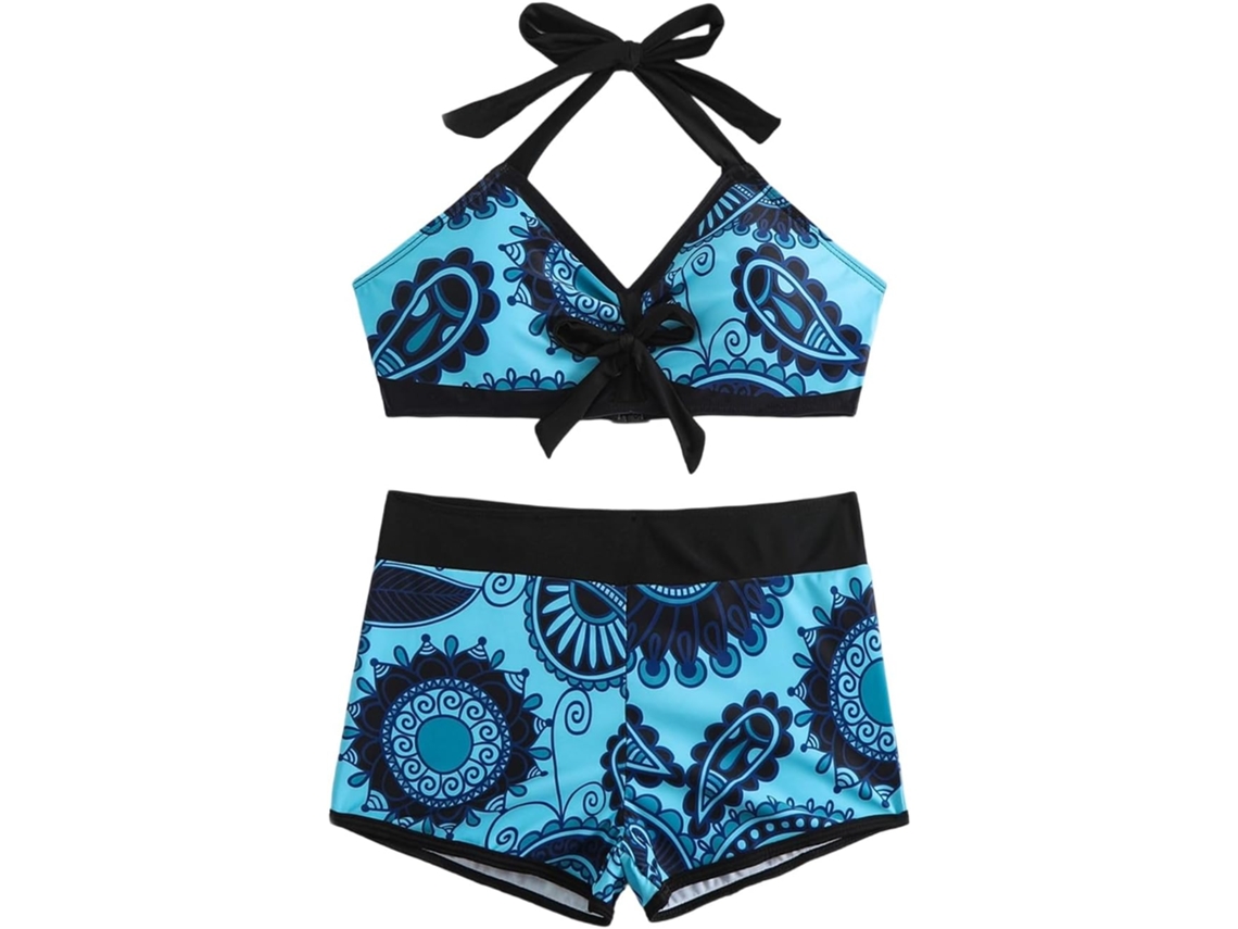 Biquíni Feminino de Duas Peças Modelo Push up com Cintura Alta SFUSHOS