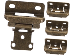 Dobradiças De Fechamento Automático Alipis Para Portas Armários Cozinha, Acabamento Em Bronze Antigo, Com Mola 4 Peças