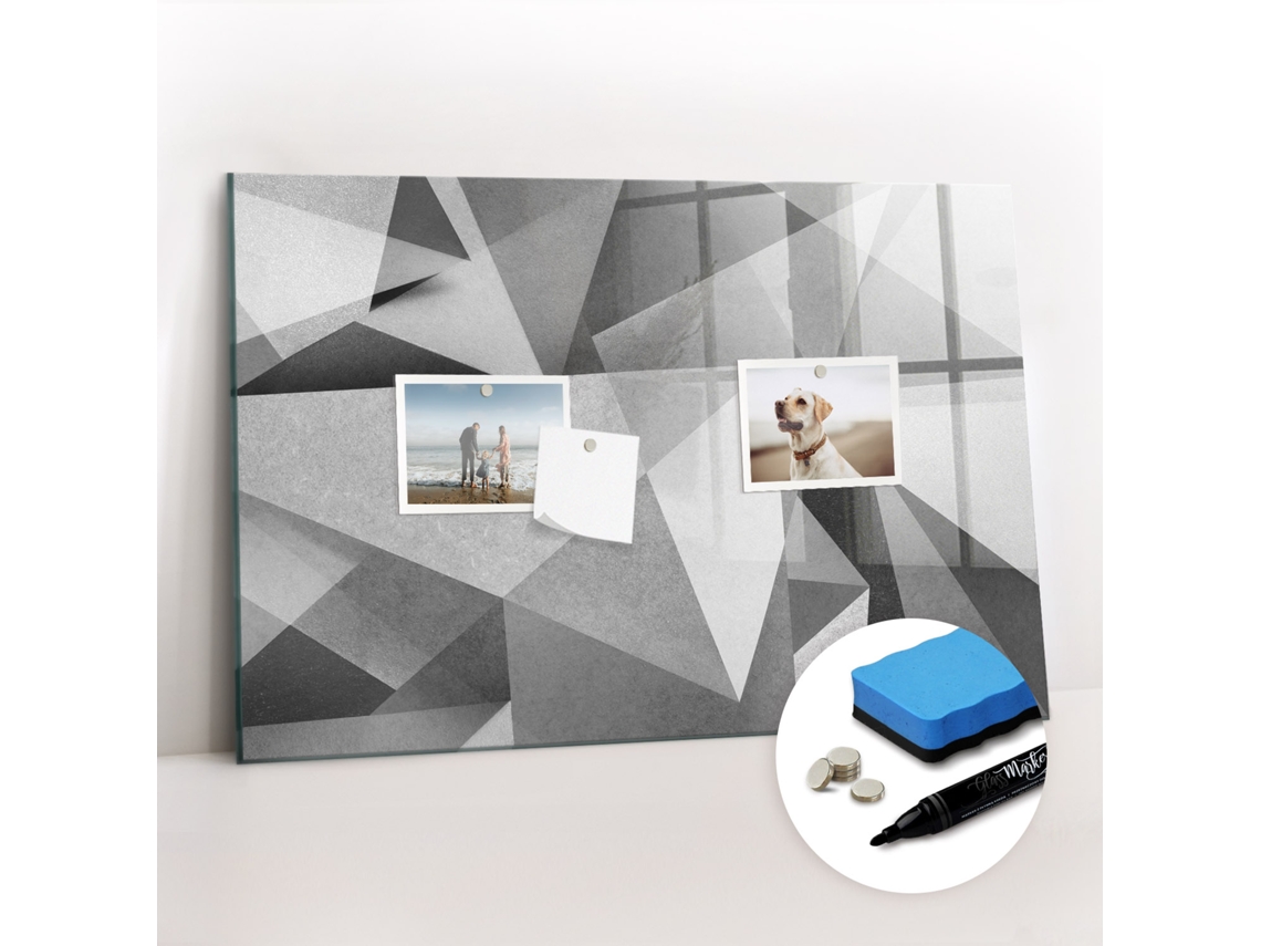 Quadro Magnético Colorido Abstração 3d Para A Sala De Estar Espelharte (60x40 Cm)