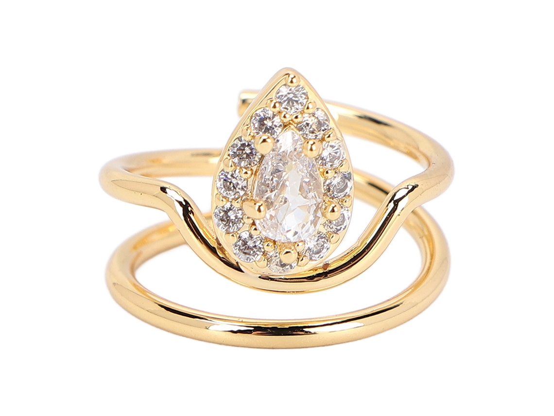 Anel De Unhas Com Strass Saudável E Seguro, Bonito Para Mulheres E Meninas 3054 Ouro