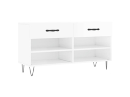Banco Sapateira Derivados de Madeira Branco Brilhante MAISON EXCLUSIVE (102x35x55 cm)