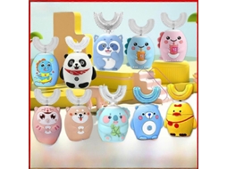 Escova de Dentes Elétrica Infantil em Formato U para Bebês 2 a 6 e 12 Anos, com Cerdas Macias Silicone. GOKOCO