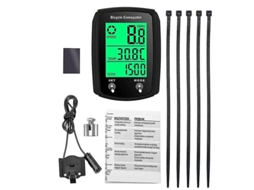 Lurelia Ciclocomputador Velocímetro Com Fio, Display Lcd, Controlador De Bicicleta Elétrica
