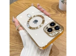 Capa Para Iphone 17 Air Com Revestimento Dourado, Magnética E Macia.