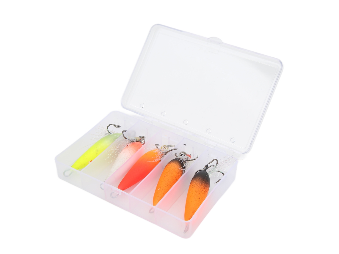 Anzol de Pesca de Gelo Inverno 5pcs com Caixa