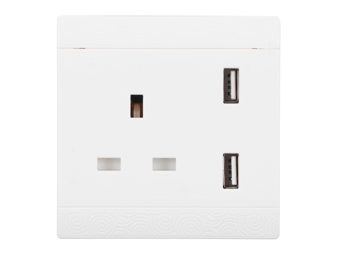 Tomada De Parede Com Porta Dualusb E 13a