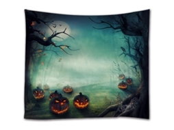 Tapeçaria Halloween Abóbora e Árvore Assustadora Nova Line