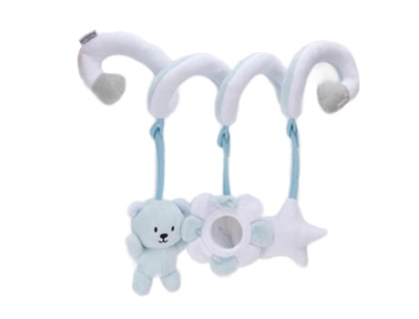 Baby Plush Animal Stroller Toys Spiral Activity Hanging Toys Ringing Bell Crib Stroller Toysblue Zmfsecqnb