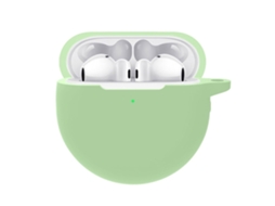 Capa De Silicone Com Gancho Para Huawei Freebuds 4e/4 Verde Matcha Brilvibera