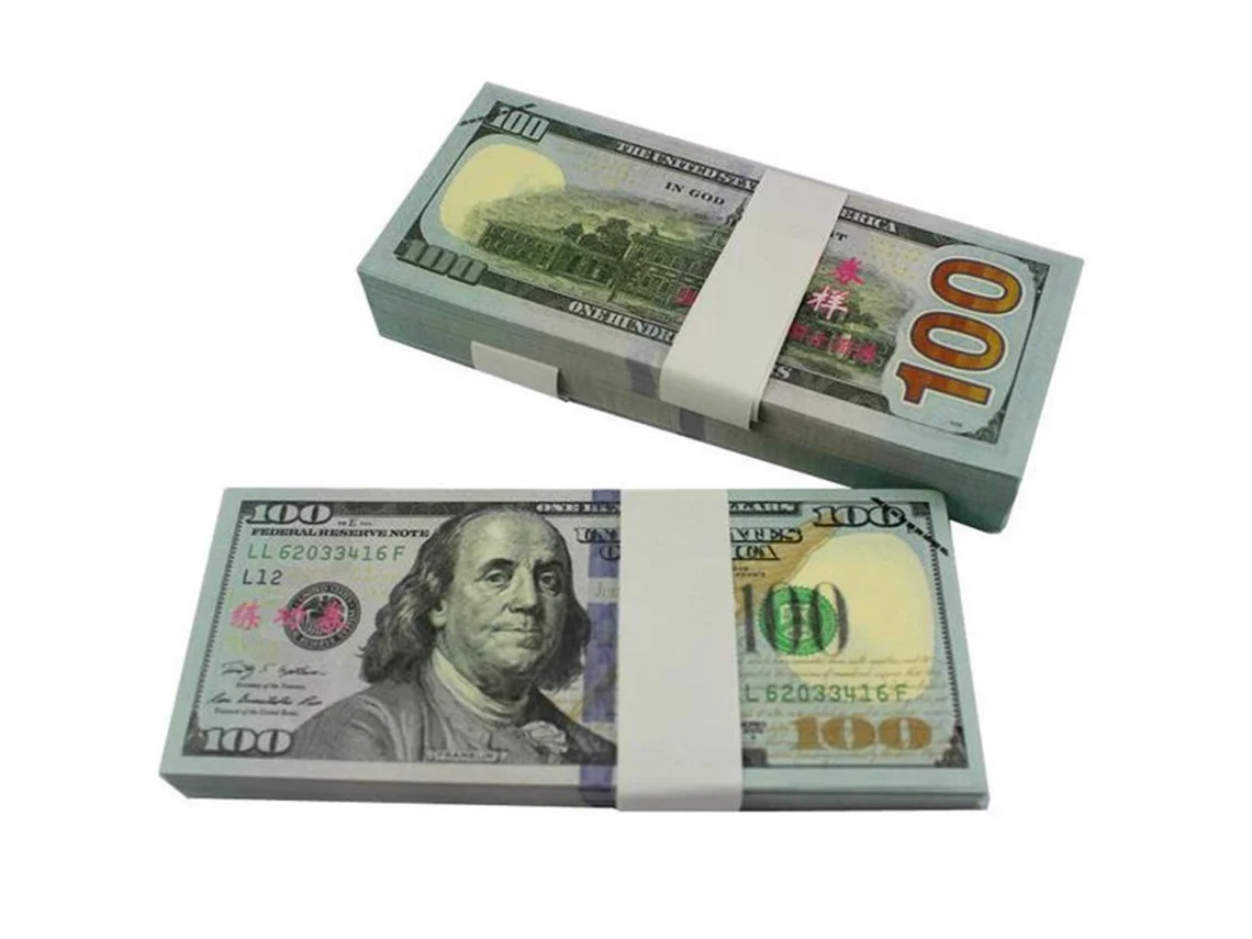 Dinheiro Falso 100 Dólares Americanos 100 Notas
