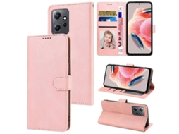 Capa Para Xiaomi Redmi Note 12 4g Global Fantasy Em Couro Com Textura De Pele De Bezerro.