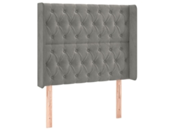 Headboard, Headboards Vidaxl Cinzeto Veludo (103 X 16 X 118/128 Cm)