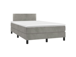 Box Spring Bed, Box Spring Beds Vidaxl Cinzeto Veludo (120 X 190 Cm)