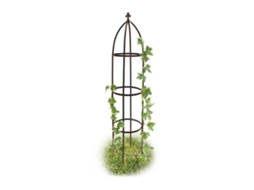 Treliça Obelisco De Metal Marrom 190 Cm Para Plantas Trepadeiras