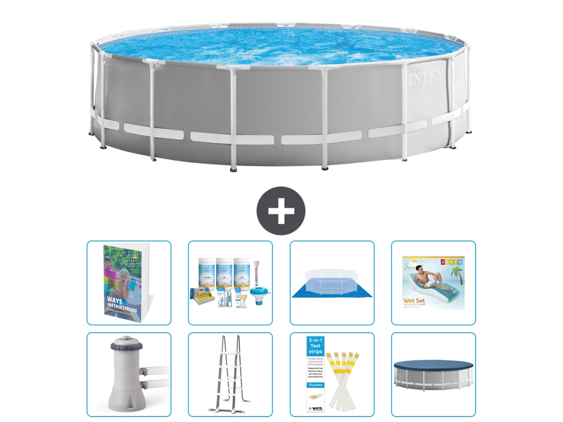 Intex Piscina Prism Frame Redonda - 457x122 Cm - 9-peças S683