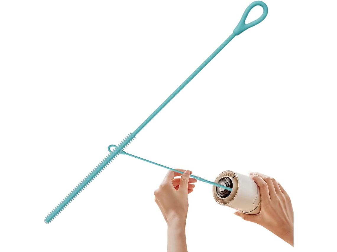 Escova De Limpeza Para Canudos, Escova De Dentes Longa Com Cerdas De Silicone.