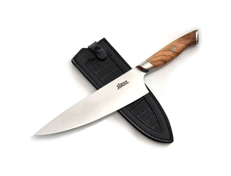 Macmaker Veneza Sanmai Chef Com Estojo De Couro Macemaker