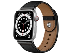 Bracelete para Apple Watch 38/40/41mm Couro Genuíno Preto XIAOMOYU