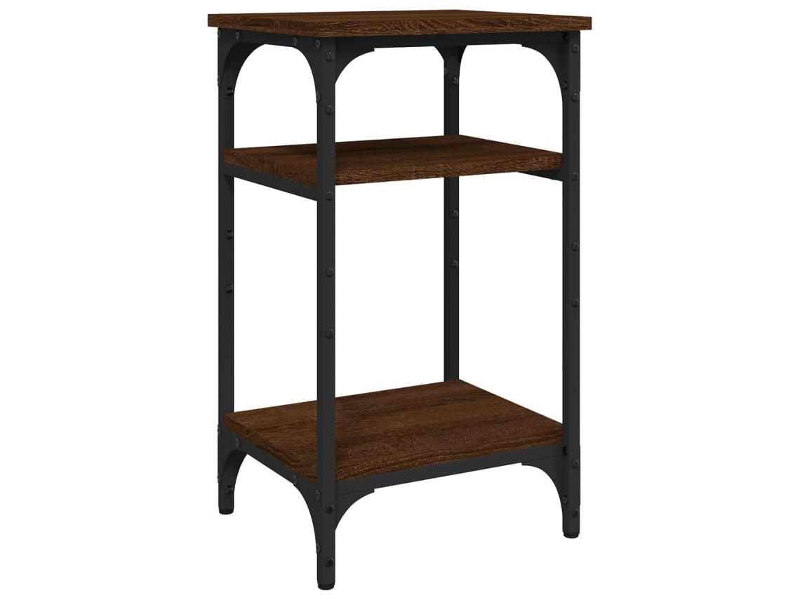 Mesa de apoio em madeira de carvalho castanho MAISON EXCLUSIVE (35x30x60 cm)