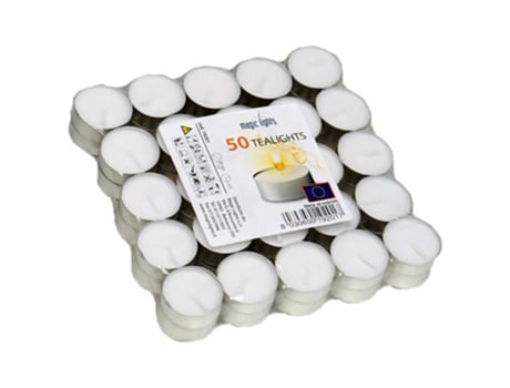 PACK 50 VELAS BLANCAS 12GR. 