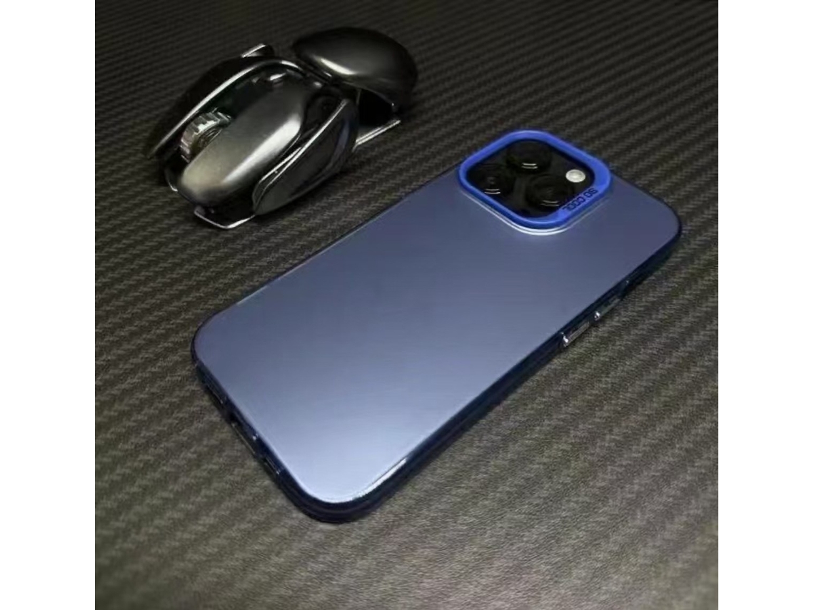 2 Capas Para Iphone 17 Pro, Prata E Azul, Cor Sólida Simples, Fosca E Com Personalidade.