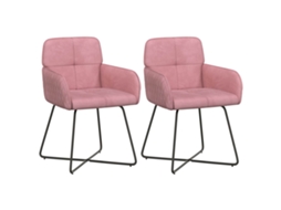 Maison Exclusive - Cadeiras De Jantar 2 Unid. Veludo Rosa 59 X 56,5 X 86 Cm