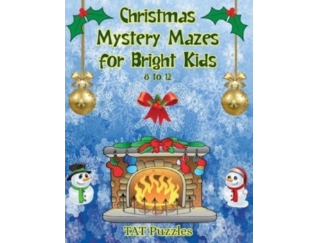 Livro Christmas Mystery Mazes For Bright Kids 8-12 De Tat Puzzles (inglês)