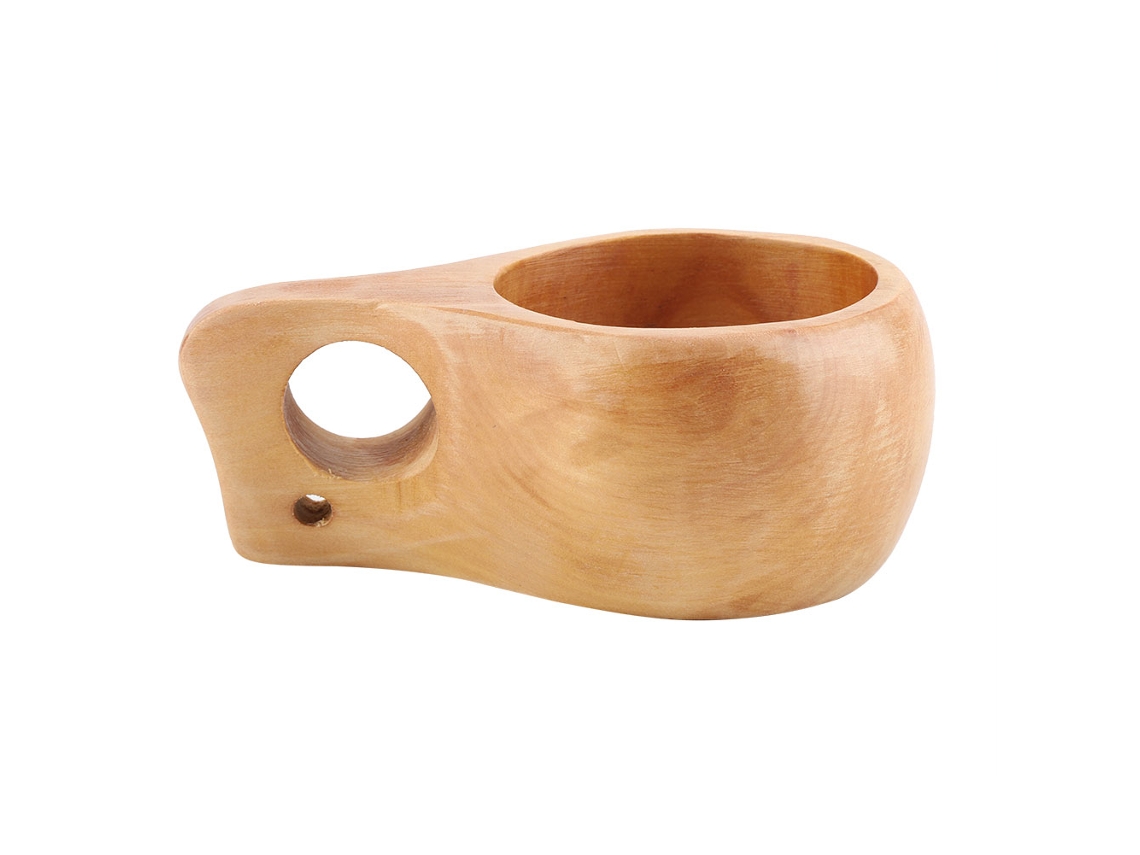 KOFIHETY Copo De Madeira Para Camping, Caneca De Acampamento De Madeira Artesanal, Recipiente Natural Rústico Para Bebidas Ao Ar Livre Com Alça Ergonômica, Ute