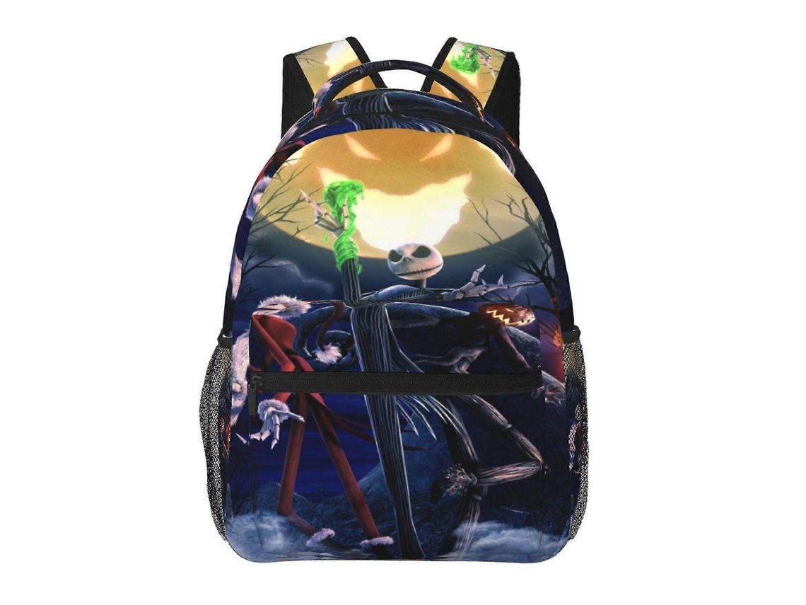 Mochila O Estranho Mundo De Jack A142 Para Escola E Trabalho, Leve E À Prova Dágua, Mochila Estilosa Para Estudantes E Adultos C142 Olysi Shop