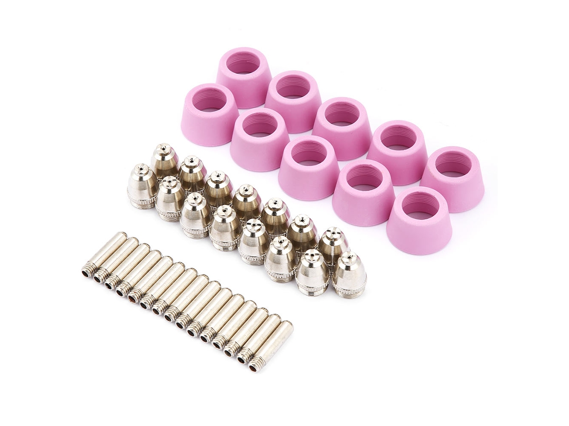 Kit de 40 peças para cortador de plasma Ag60 Sg55: eletrodos, bicos e peças de reposição para tocha de corte.